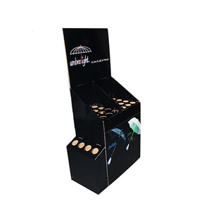 HOT Recycled for umbrella corrugated makeup stand for hanging custom printed cardboard display