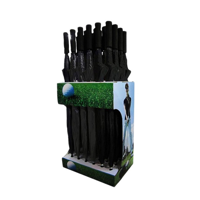 HOT Customized Display Stand Cardboard Display Holder For Golf Umbrella