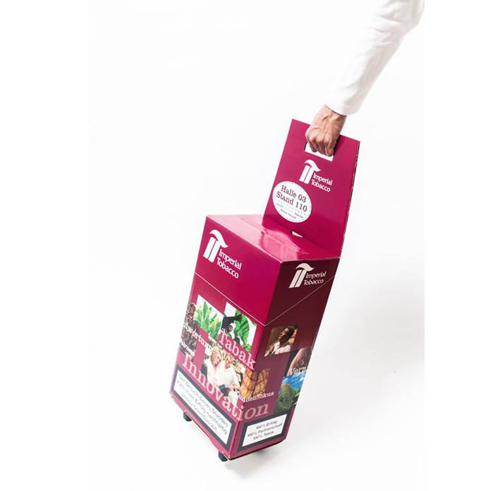 HOT New Free Custom Design Cheaper High Quality Promotion Recyclable Carton With Wheel