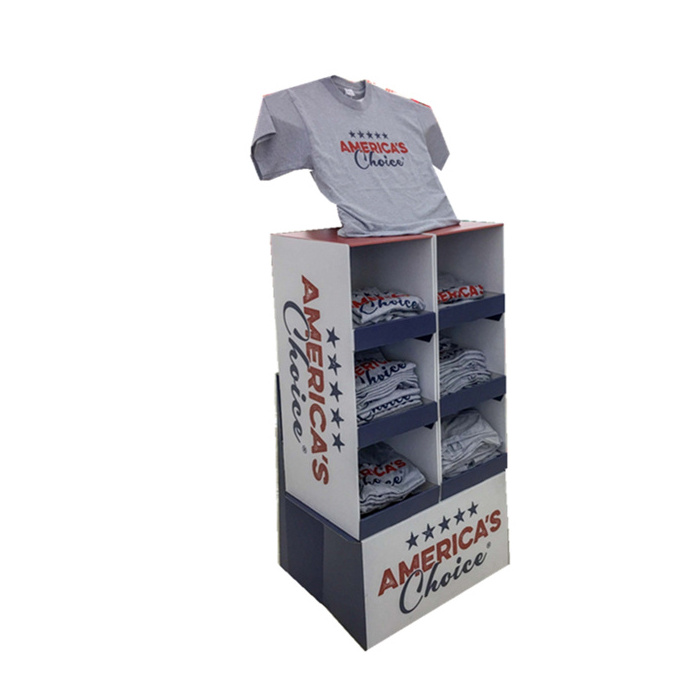 HOT Free Design Pop Shirt T Stand Dump Bins Clothes Cardboard Display