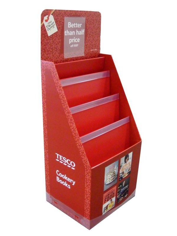 HOT Retail Corrugated Cardboard Pop Pos Cd Pockets Display Stands