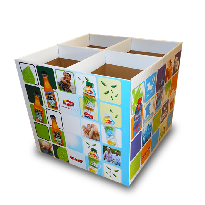 HOT Stack Piled Cardboard Heavy Duty Display Floor Display Shelves Dump Bins