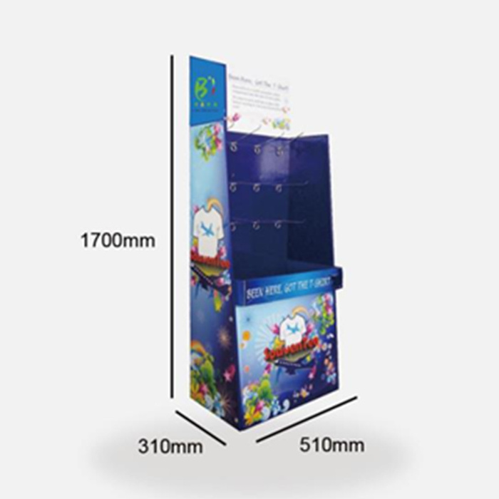 HOT New Free New Custom Design High Quality Promotion Recyclable Hanging Corrugated Pop Stand