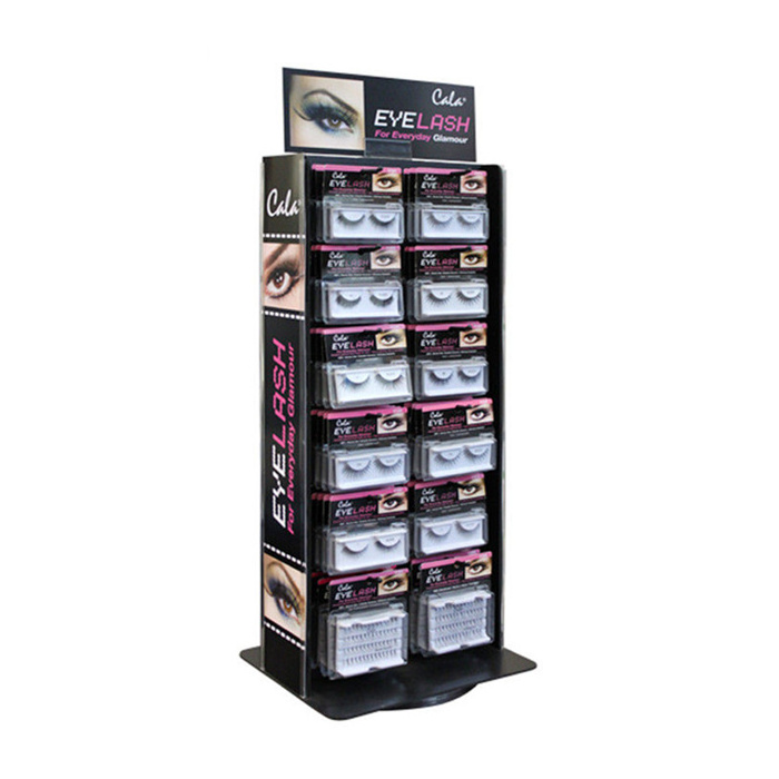 HOT Free New Custom Design High Quality Promotion Recyclable Eyelash Grower Cardboard Floor Display Stand