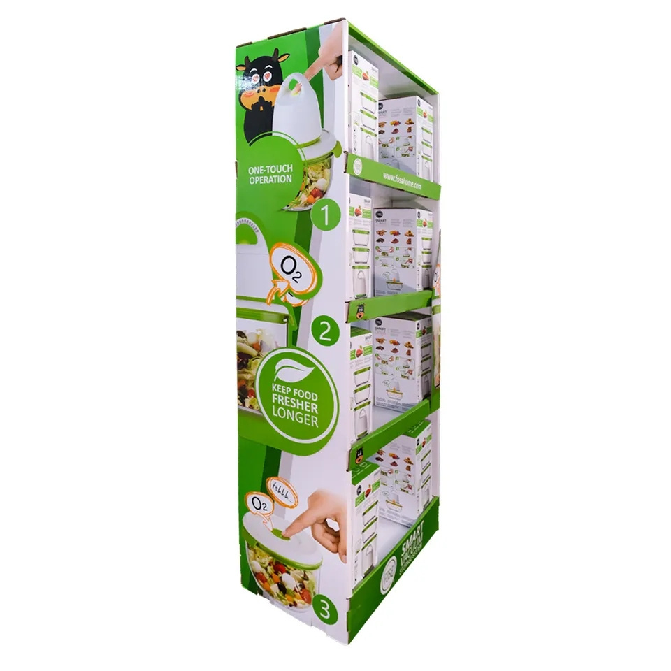 Pop POS Retail Corrugated Cadrboard Display Shelf Shipper Floor Displays Printed Cadrboard Displays Stand