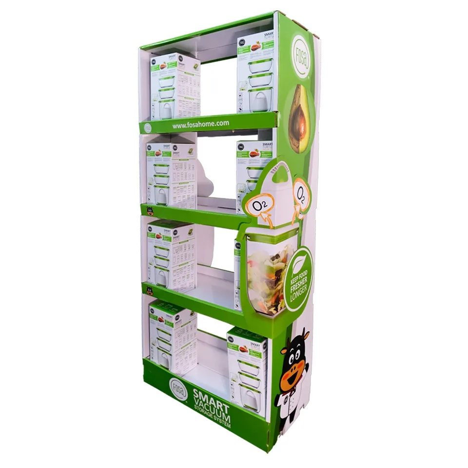 Pop POS Retail Corrugated Cadrboard Display Shelf Shipper Floor Displays Printed Cadrboard Displays Stand