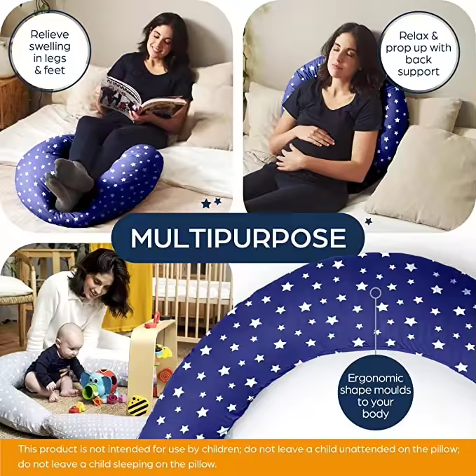 Nursing Pillow & Pregnancy Pillow Pillow for Sleeping Breastfeeding & Support with Removable Jersey Cover pregnancy cushion