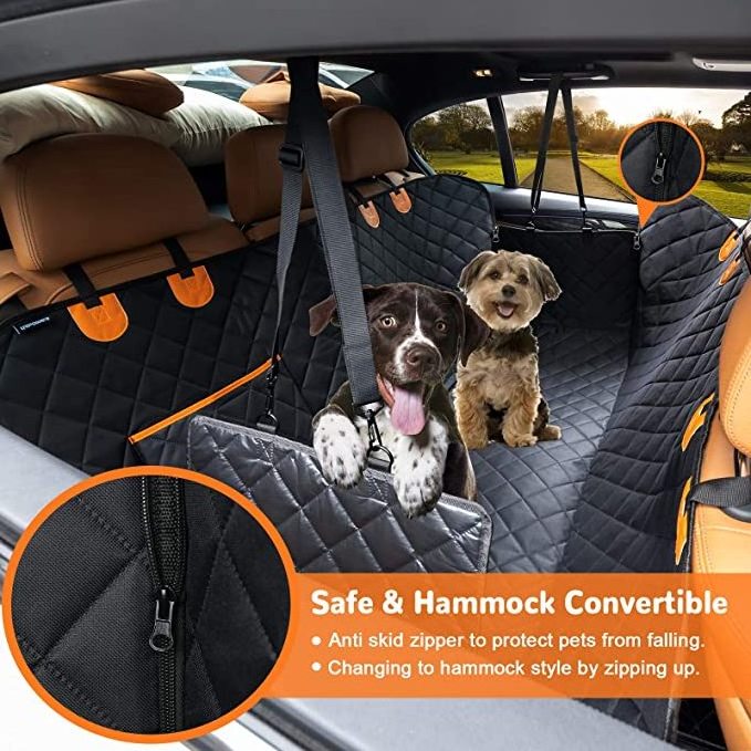 Dog Seat Cover Car Seat Cover for Pets 100%Waterproof Pet Seat Cover Hammock 600D Heavy Duty Scratch Proof Nonslip Durable