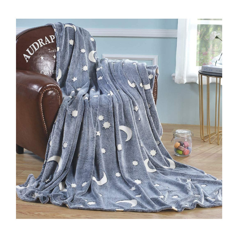 Super Soft Large Glow in The Dark Luminous Glowing Blankets For Kids