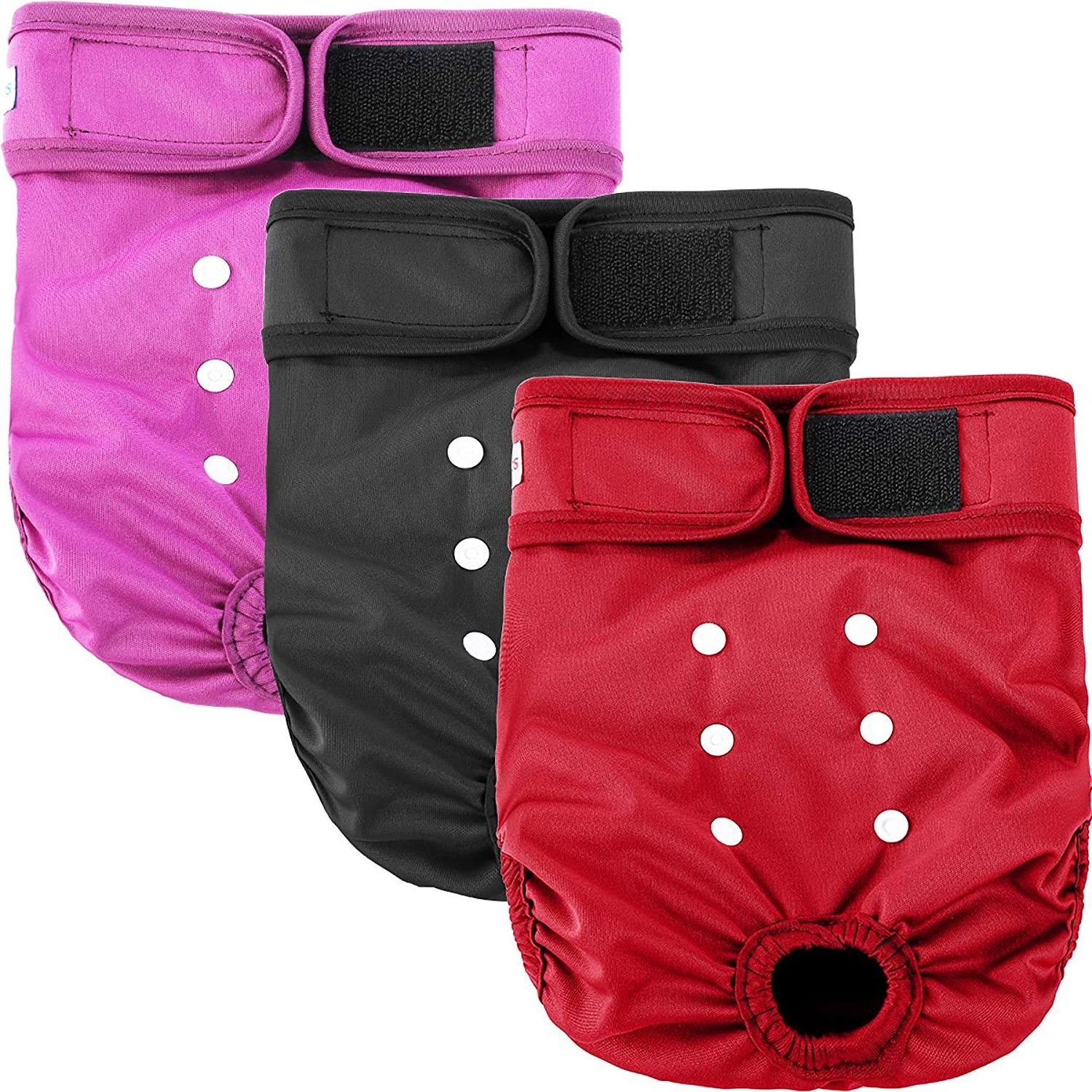 Washable reusable diaper for  Dogs (3pack) of Durable Doggie pet Diapers Premium Female Dog Diapers