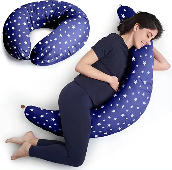 Nursing Pillow & Pregnancy Pillow Pillow for Sleeping Breastfeeding & Support with Removable Jersey Cover pregnancy cushion