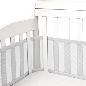 Baby Breathable Mesh Cot Crib Liner  Bumper Classic Collection Fits Solid End Cots Anti-Bumper