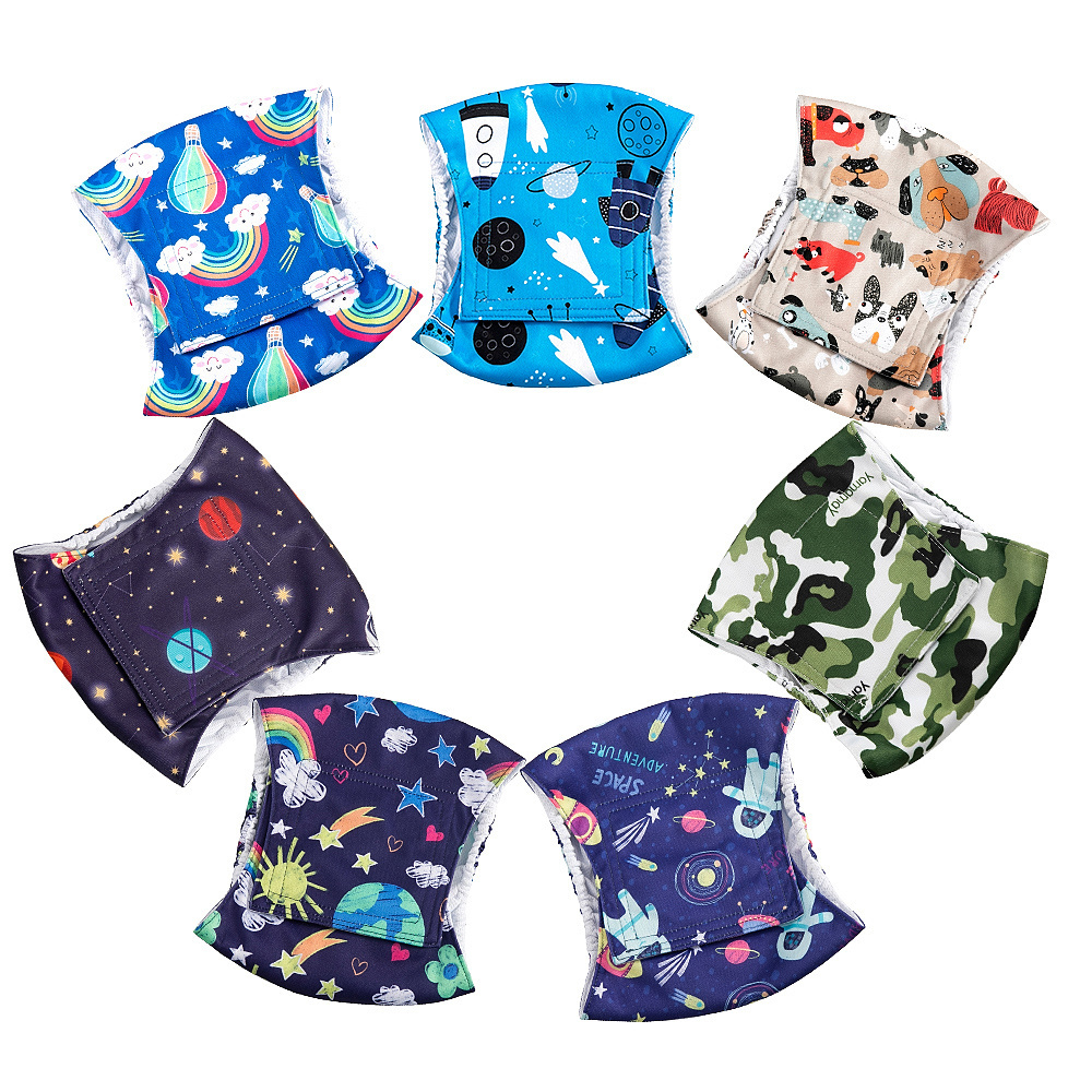 Reusable Wrap Diapers for Male Dogs Washable Puppy Belly Band(Pack of 7)Durable Doggie Diapers Wrap