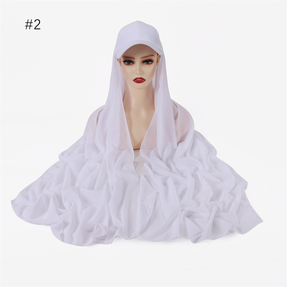 2023 new underscarf custom plain instant chiffon hijab with inner jersey bonnet  headscarf shawl scarf