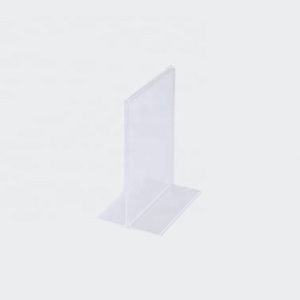 Free Sample T Shape Acrylic Table Sign Holder for Menu Display