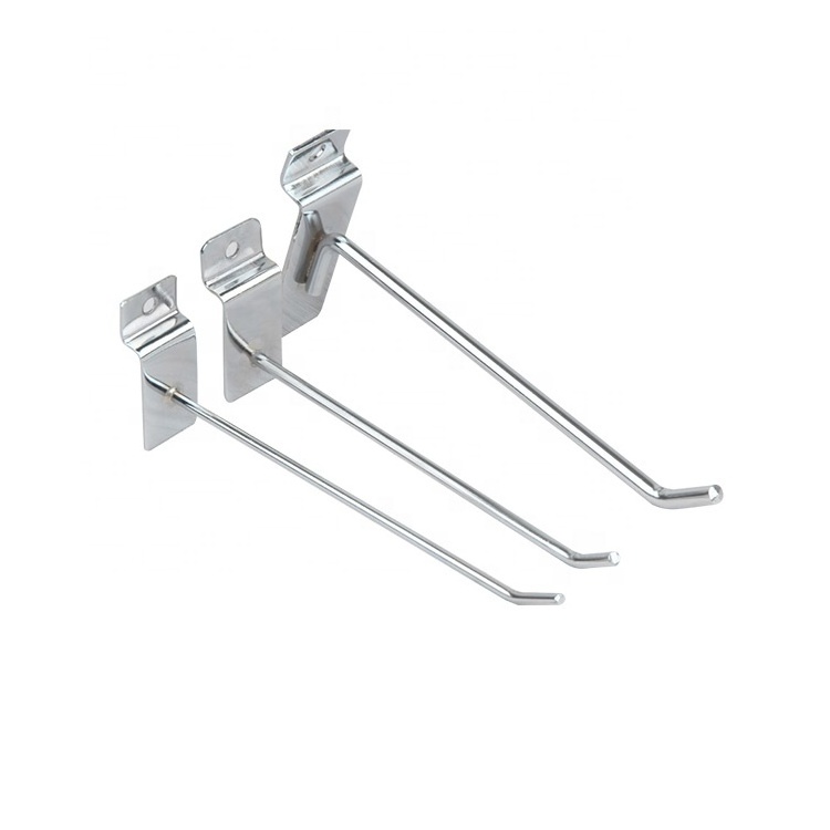 Free Samples Supermarket Display Single Wire Slatwall Shelf Hook For Retail