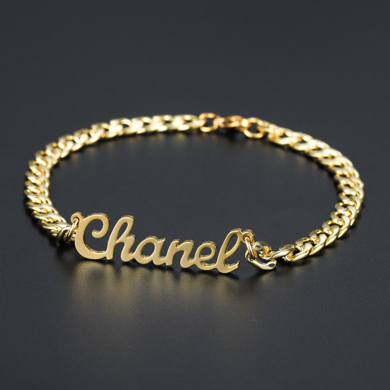 Personalized Jewelry 3mm Cuban Chain Stainless Steel Not Fade Custom Name Bracelet for Women Men