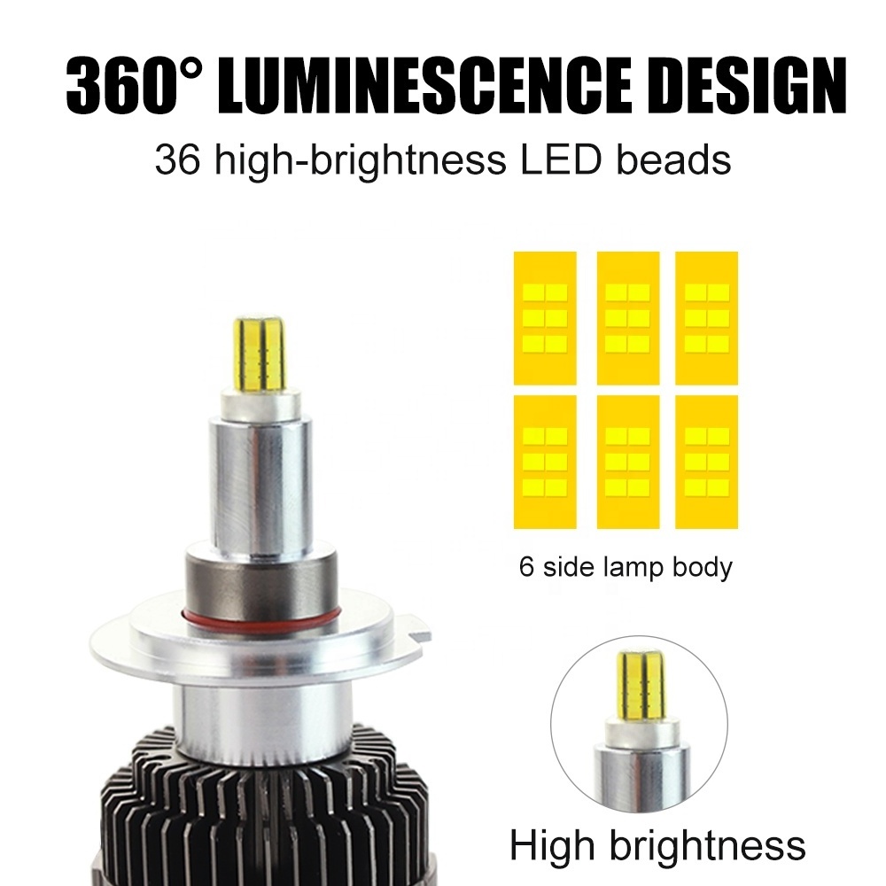 auto lighting system super Brightness 360 H11 Led headlight bulb H1 H3 H4  H8/H9/H11 9005 360 led h7 headlight luces led bulb