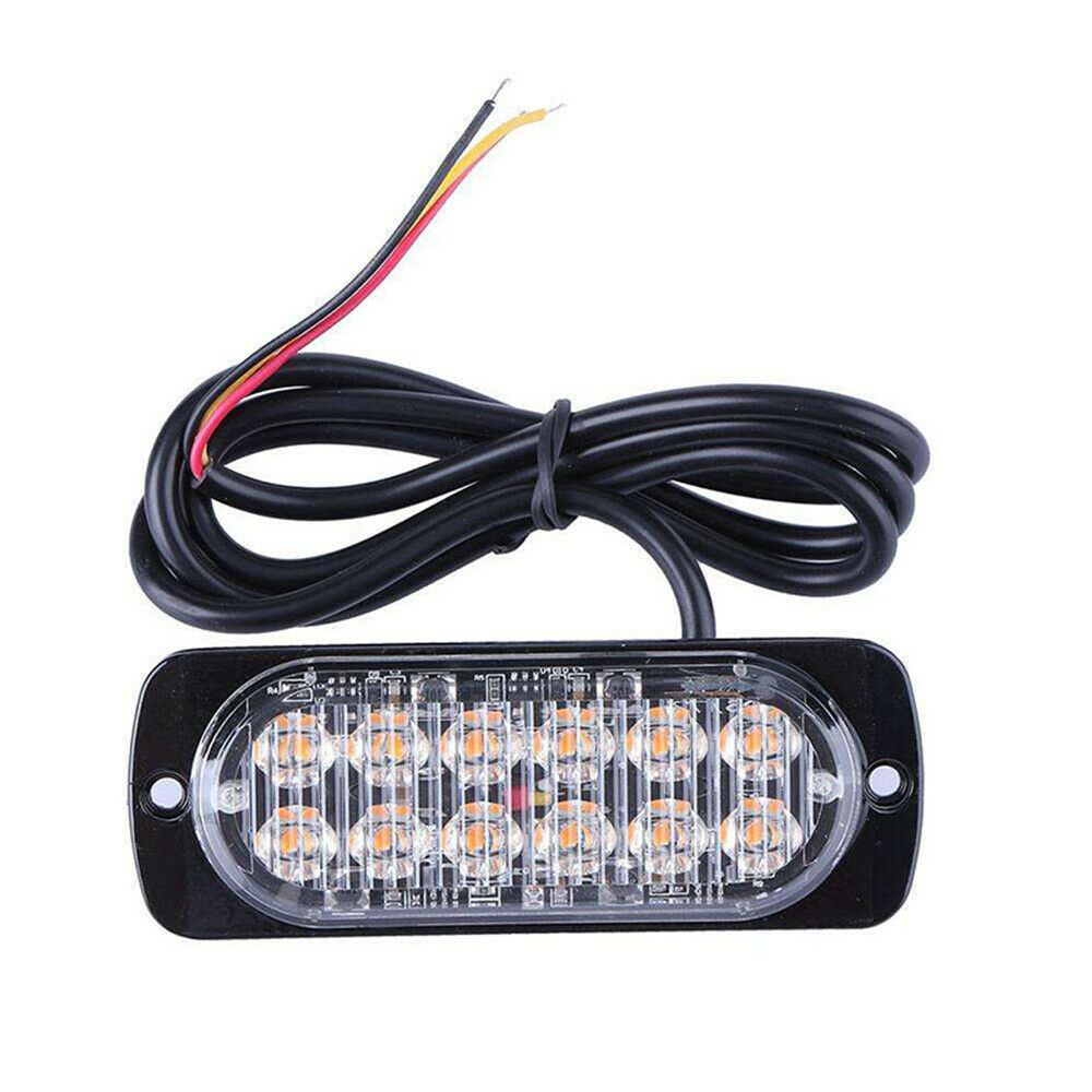 12Leds 48W 19 Mode Strobe Type Flashing Side Warning Lights Rechargeable 12V 24V DC Auto Truck Led Lamp