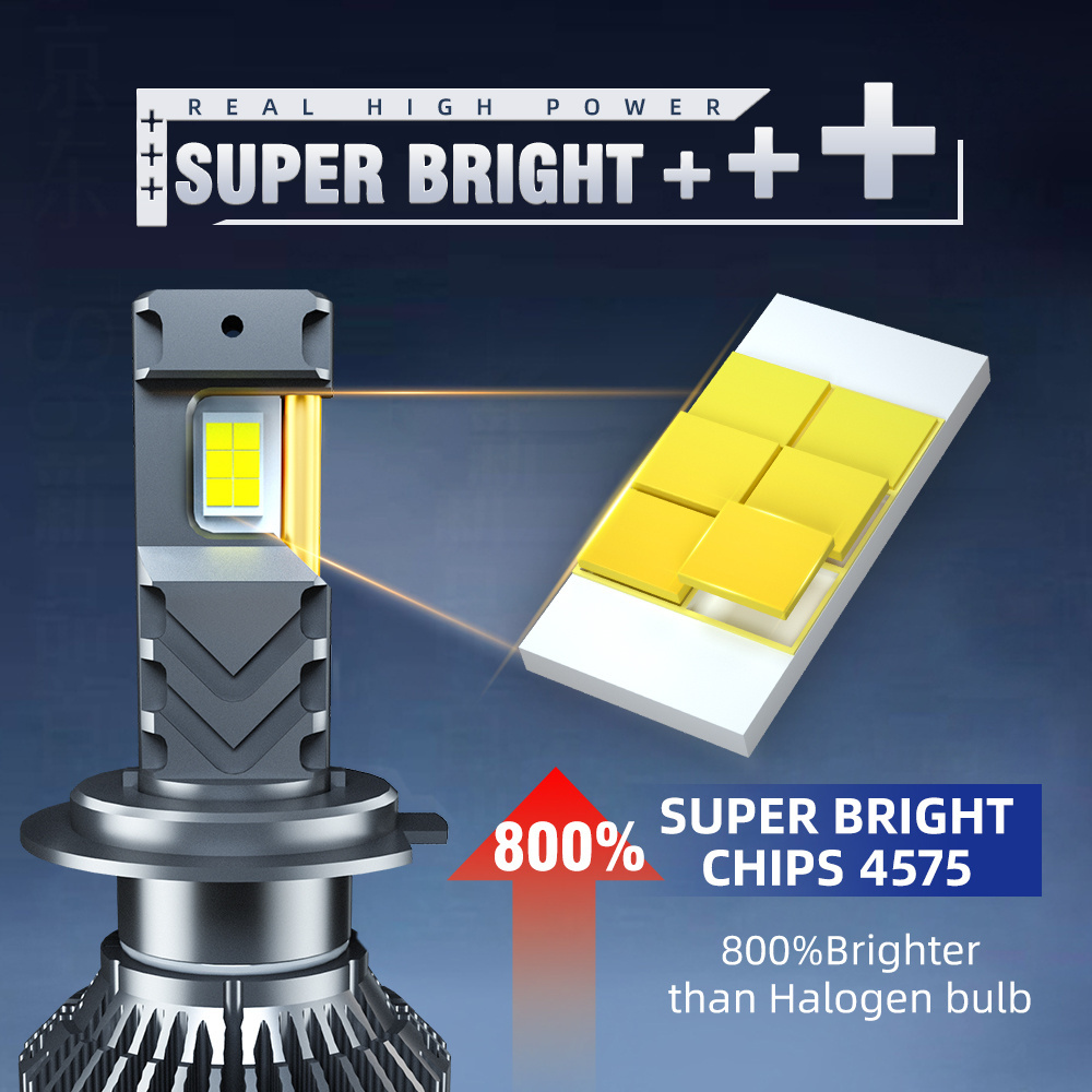 2023 P18 Super bright led light 300W 45000LM 4575 Chip H1 H4 H7 H11 9005 9006 bi-led Canbus no error car led headlight bulb