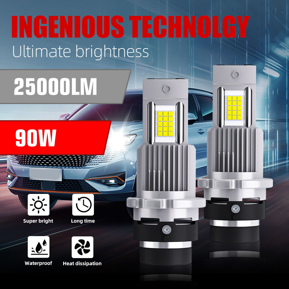 Led Headlight 25000lm D Series Replacement Xenon Bulbs Easy Install D2S D2R D4S D4R Super Bright Led Headlight For Car Light