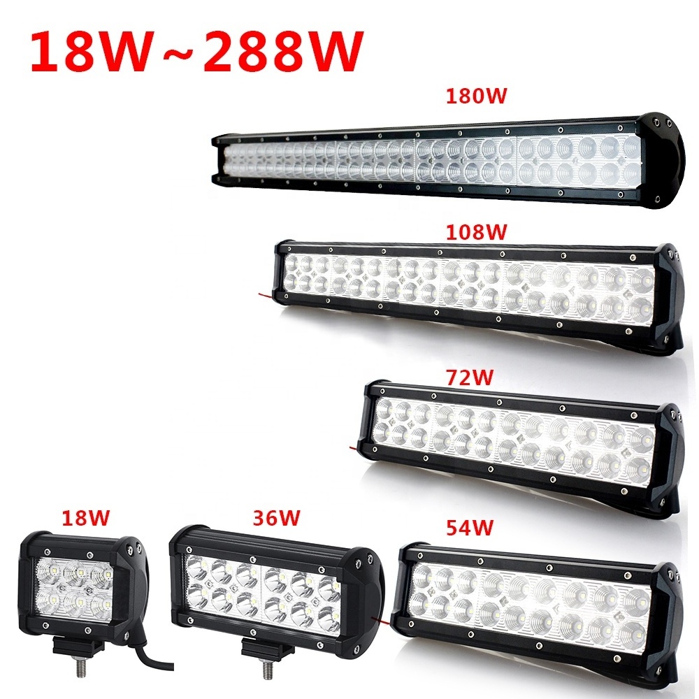 Single Row Led Light Bar Offroad For ATV Motorcycle Trucks 4x4 Off road Spotlight 12V 24V Led Driving Work Barra Lights