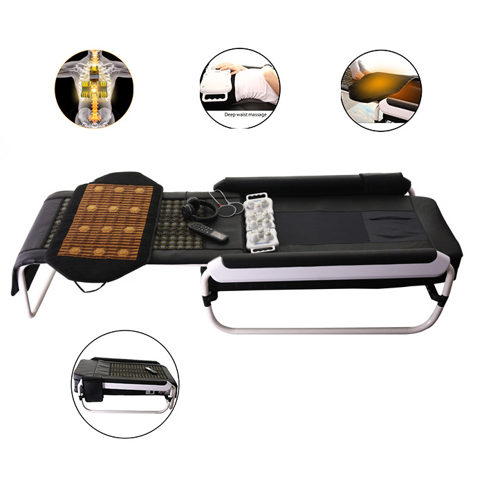 Korea Full Body Acupressure Bed CE Jade Roller Stone Infrared V3 Thermal Massage Bed in Massage Table