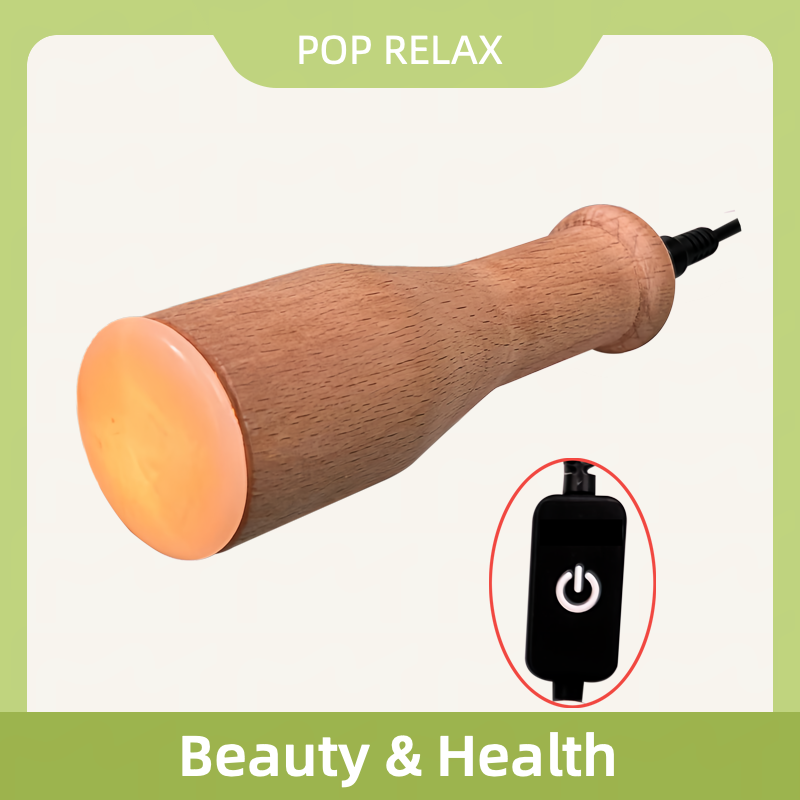 New arrival POP RELAX multifunctional skincare cosmetic tools infrared heating light wave handy jade facial roller massager