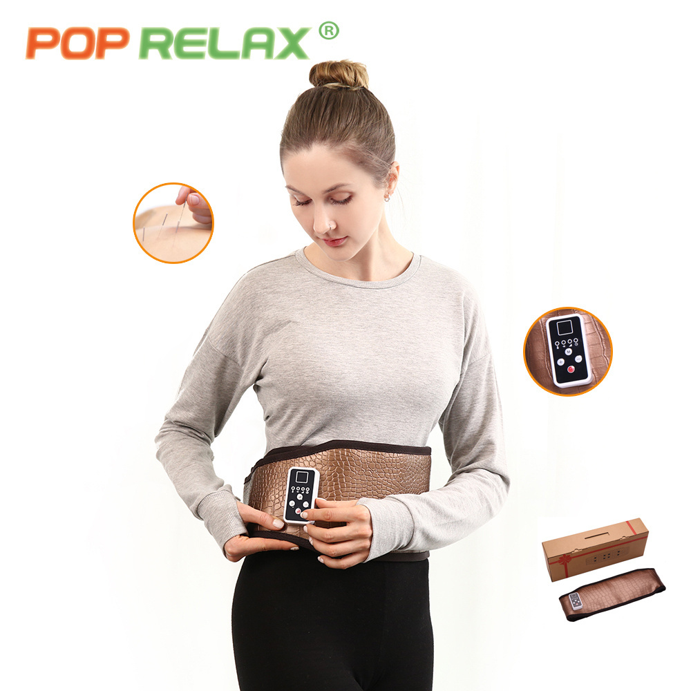 EMS electrical muscle stimulator thermal belt pain relief massager waist acupuncture slimming sauna belt for weight lo