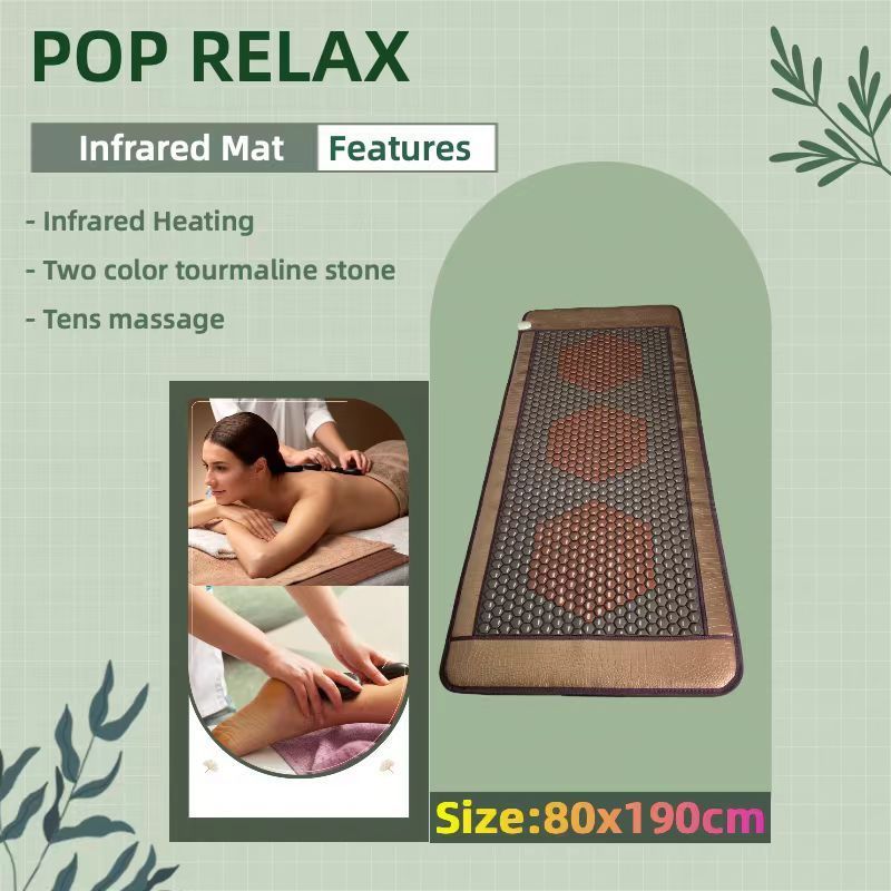 Korean Jade Tourmaline Stone Ceratonic Thermal Mat Far Infrared Heating Massage Bed Mattress Mat