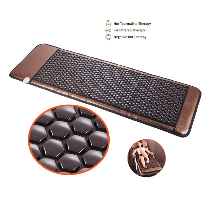 Poprelax Korean PEMF Nugar Best far infrared negative ion electric thermal heating therapy mat pad tourmaline jade bed mattress