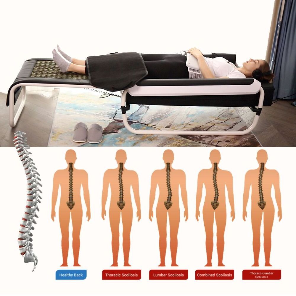 New style Korea V3 master terapia camilla camas de masaje lumbar traction pain relief Jade Infrared heating Thermal Massage Bed