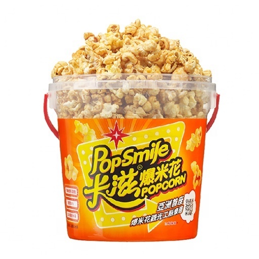 Caramel Popcorn Popsmile Bucket Grain Popcorn Halal Snack