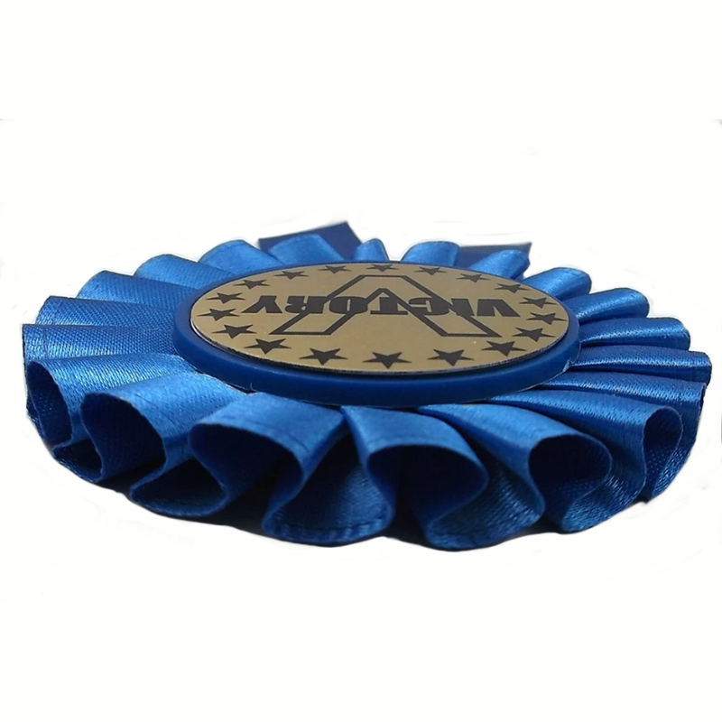 custom logo dog horse show Victory pleated satin Ribbon Rosette badge Award Set for Competition, Sports Event