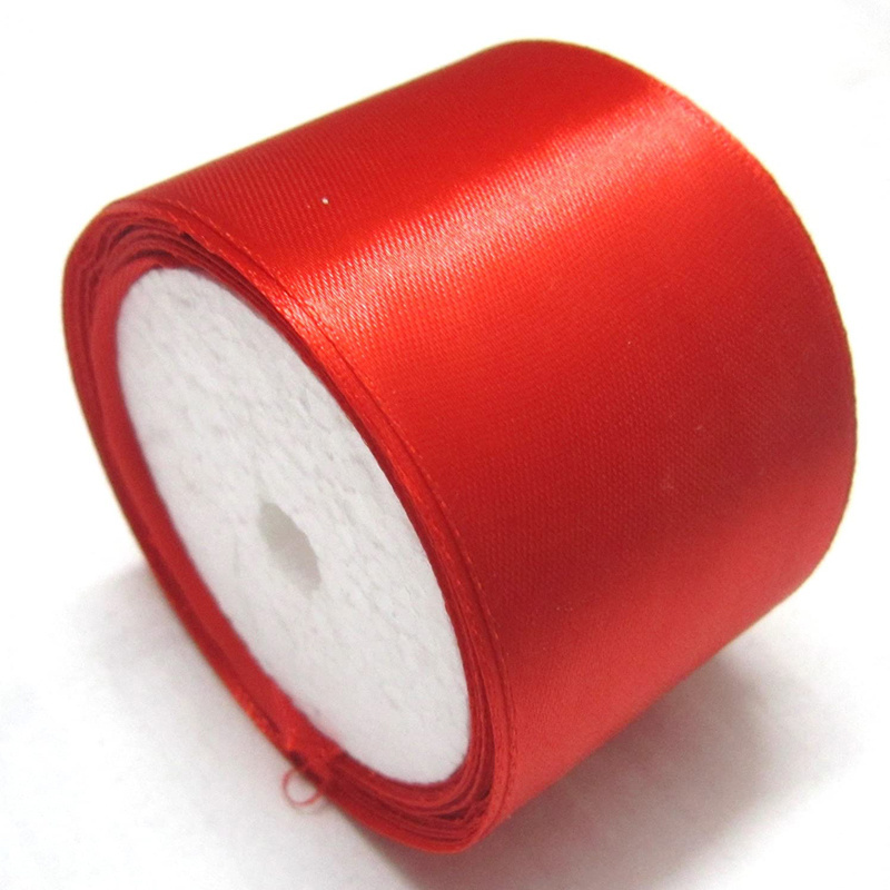 Hot sale wholesale stock 196 color double face side gift packing Christmas red polyester satin grosgrain ribbon for decoration