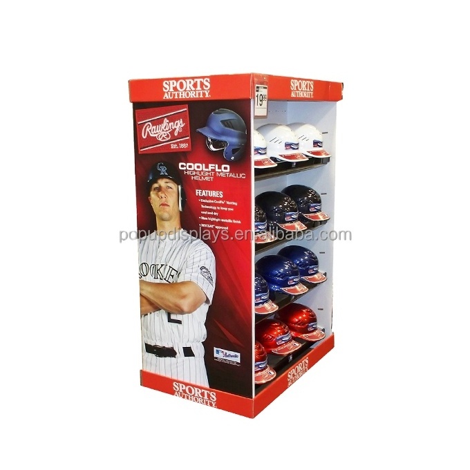 Creative Pop up Printing Hat Rack Supermarket Cardboard Cap Display Stand