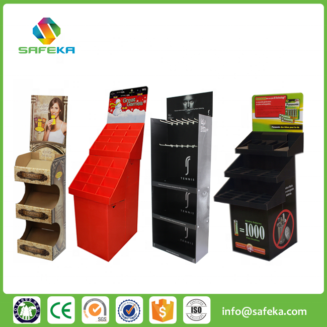 POP 5 Tier Advertising Food Stand Retail Cardboard Candy Display Rack For Mocha Chocolate