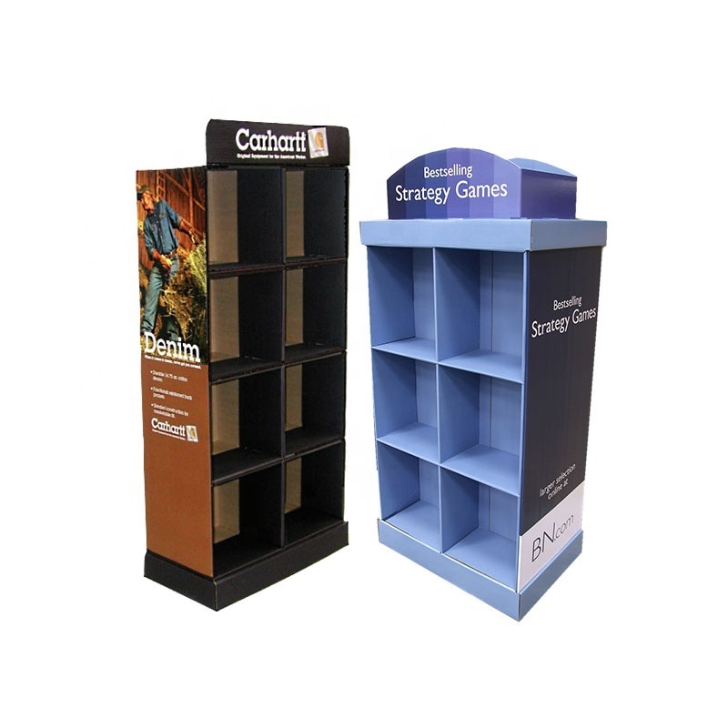 Supermarket Foldable POP Carton Stand Custom Retail Portable POS Full Pallet Shipper Cardboard Display Cardboard T Shirt Display