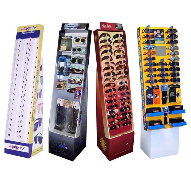 Sunglasses display rack Cardboard eyewear display stand, cardboard display stand for sunglasses retail