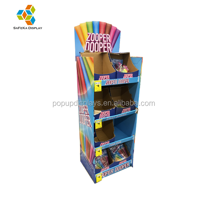 5 Tiers Flat Pack Display Shipper Stand Small Corrugated Pallet Cardboard Pos Display Rack For Nuts