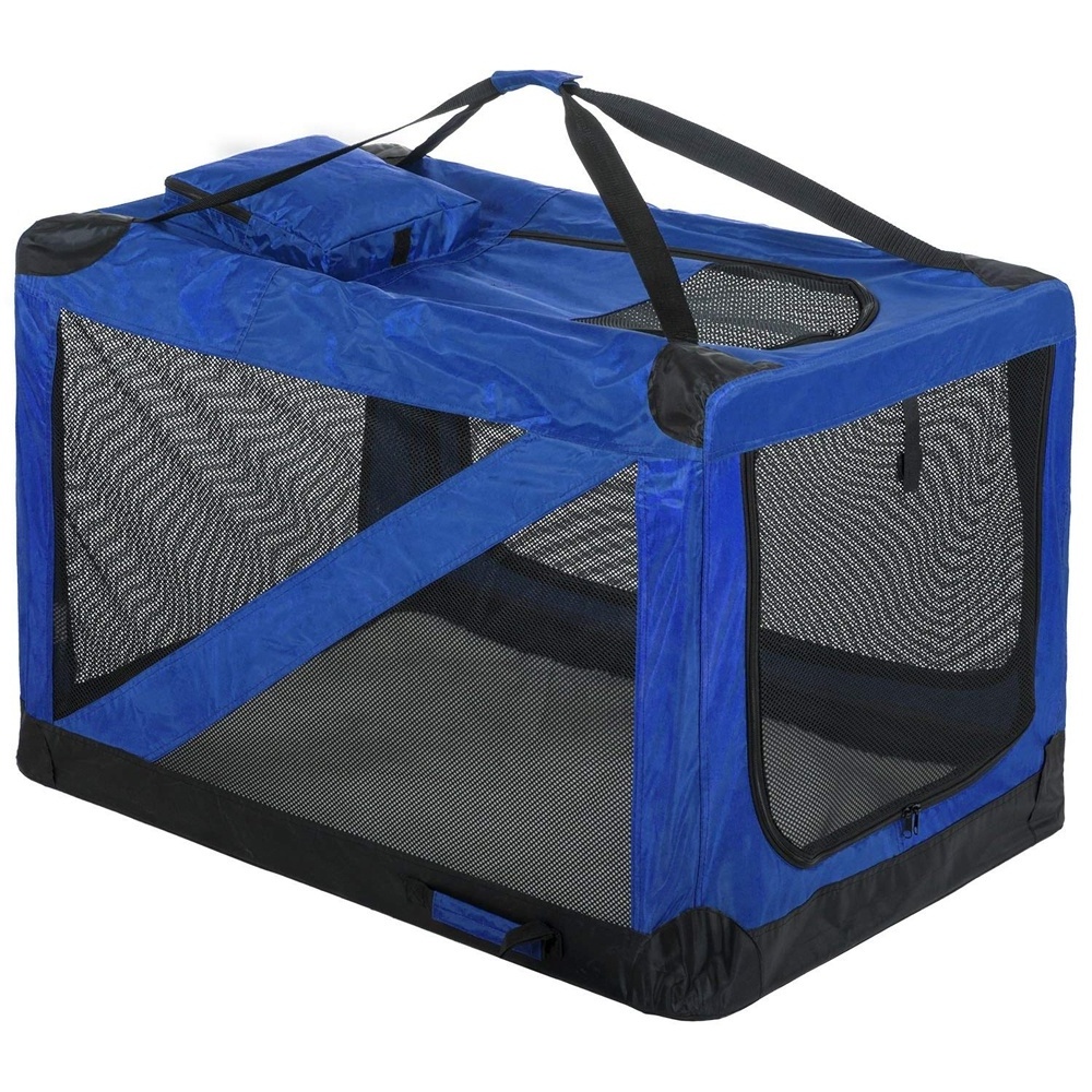 3-Doors Foldable Portable Dog Crate Travel Pet Home Indoor/Outdoor Soft & Comfy Crate for Large Dogs