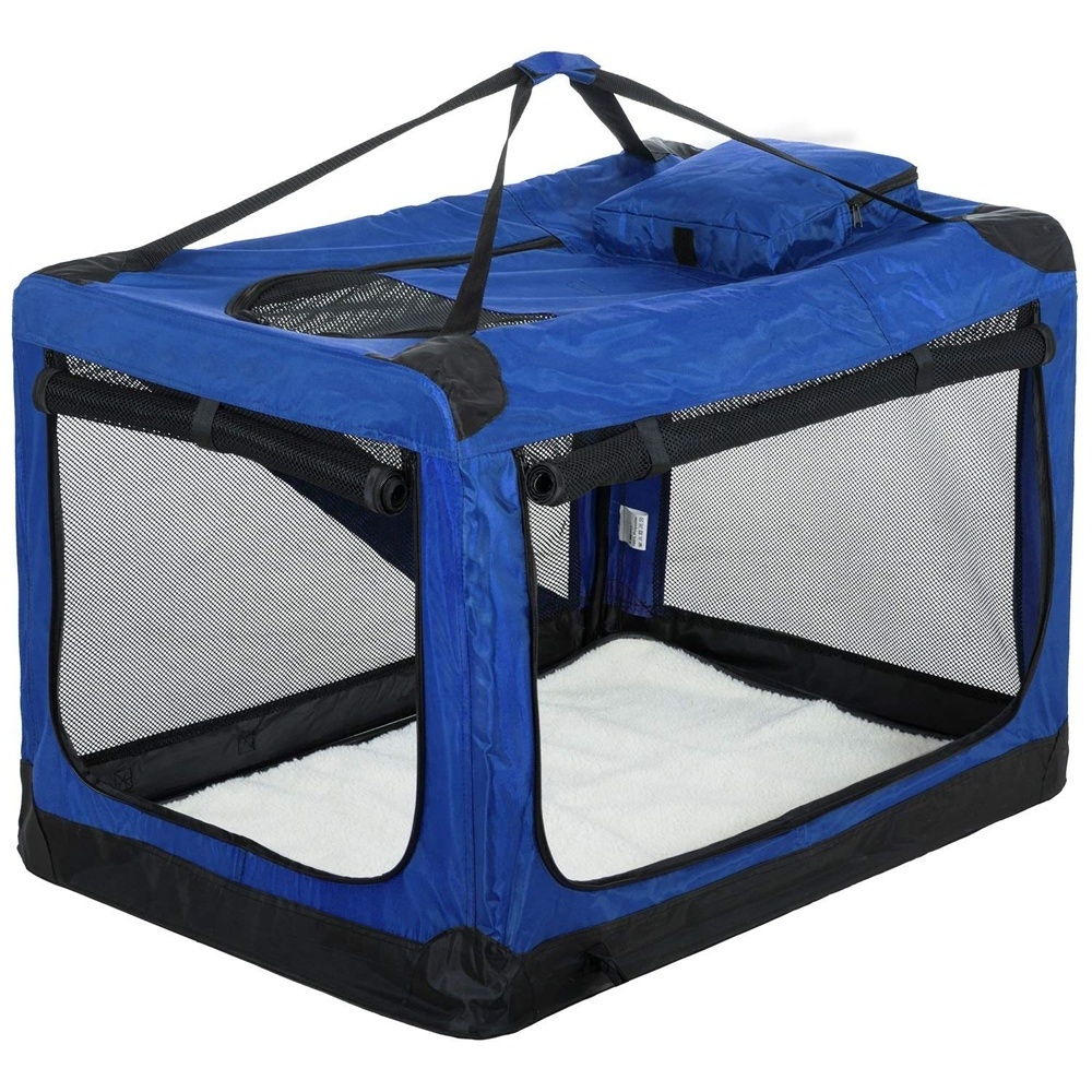 3-Doors Foldable Portable Dog Crate Travel Pet Home Indoor/Outdoor Soft & Comfy Crate for Large Dogs