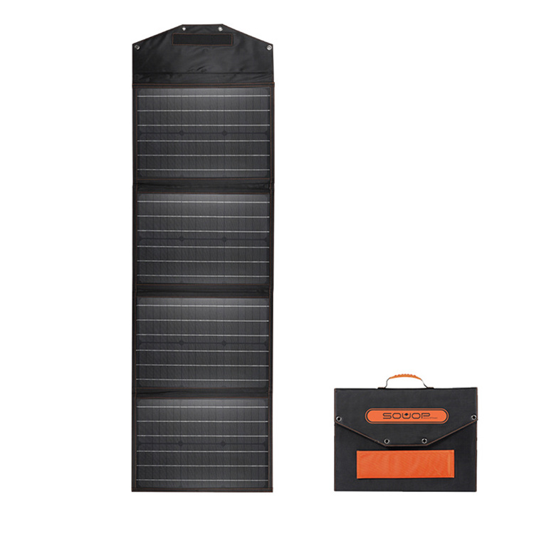 Wholesale Price portable pannello solare 2021 Hot Sale OEM All Black 100W Mono Crystal Silicon Foldable Solar Panel For Camper