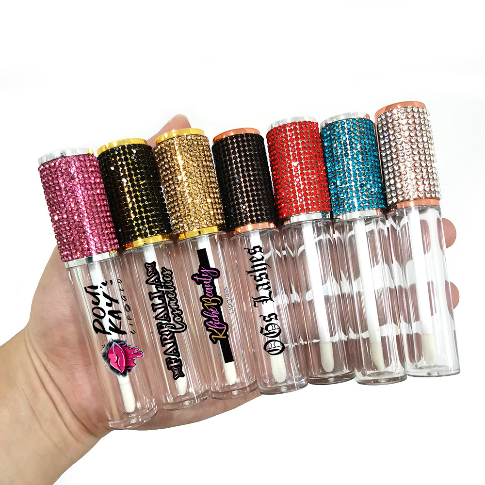 New Arrival DIY glitter lip gloss container packaging wholesale empty lip gloss tube with brush