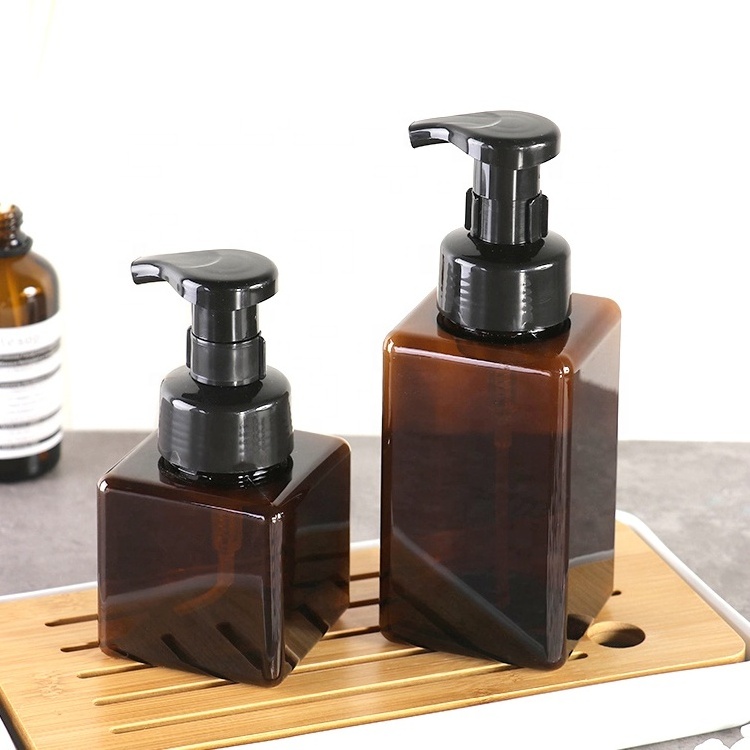 PETG Square Soap Dispenser 250ml Foam Pump Bottles