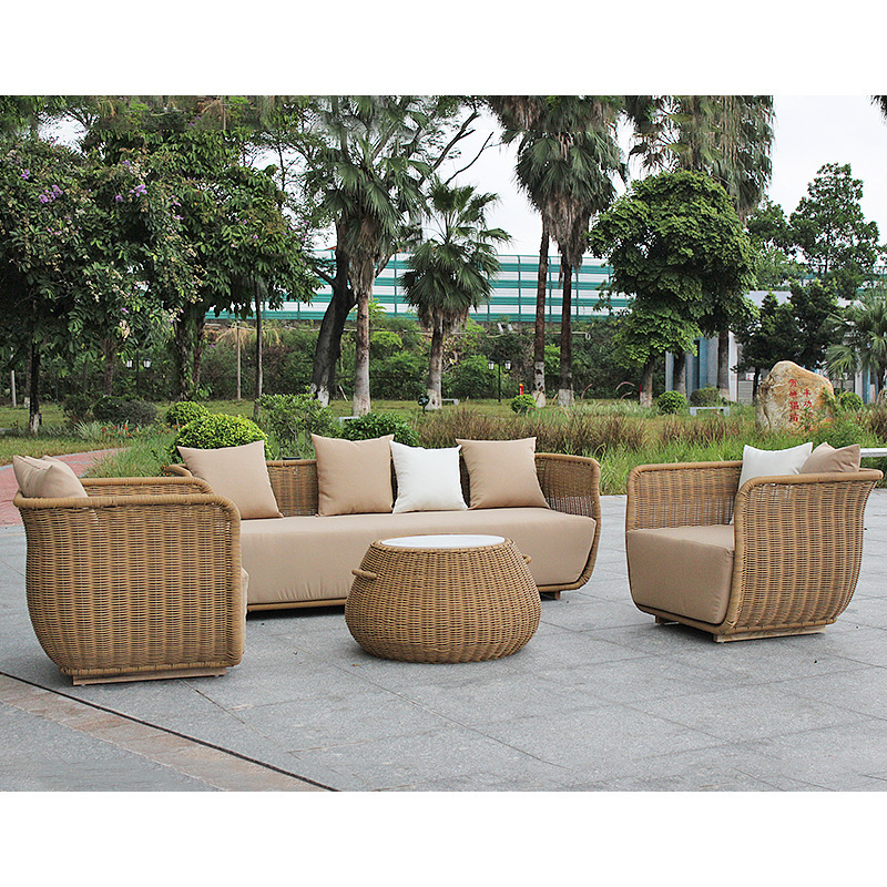 Unique Design Woven Patio Rope Indoor Rattan Sofa Chair Table Outdoor Furniture Lounge Garden Sets