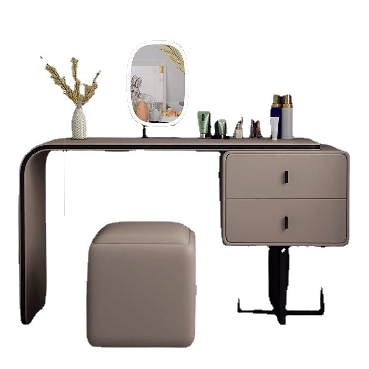 Fancy Luxury Dressing Table Bedroom Modern Simple Small Unit Makeup Table Storage Cabinet With Lights