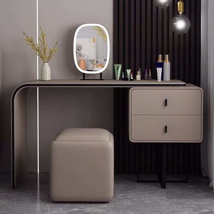 Fancy Luxury Dressing Table Bedroom Modern Simple Small Unit Makeup Table Storage Cabinet With Lights