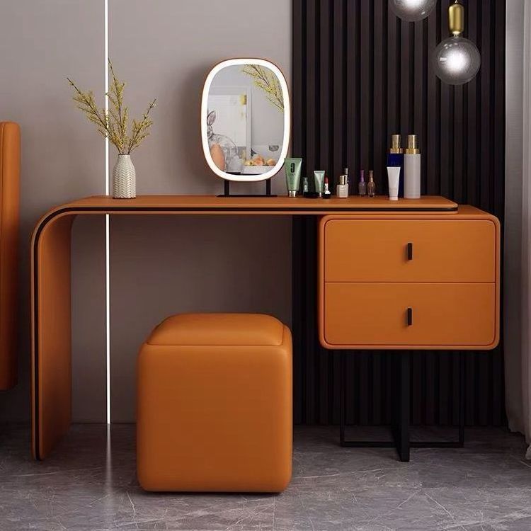 Fancy Luxury Dressing Table Bedroom Modern Simple Small Unit Makeup Table Storage Cabinet With Lights