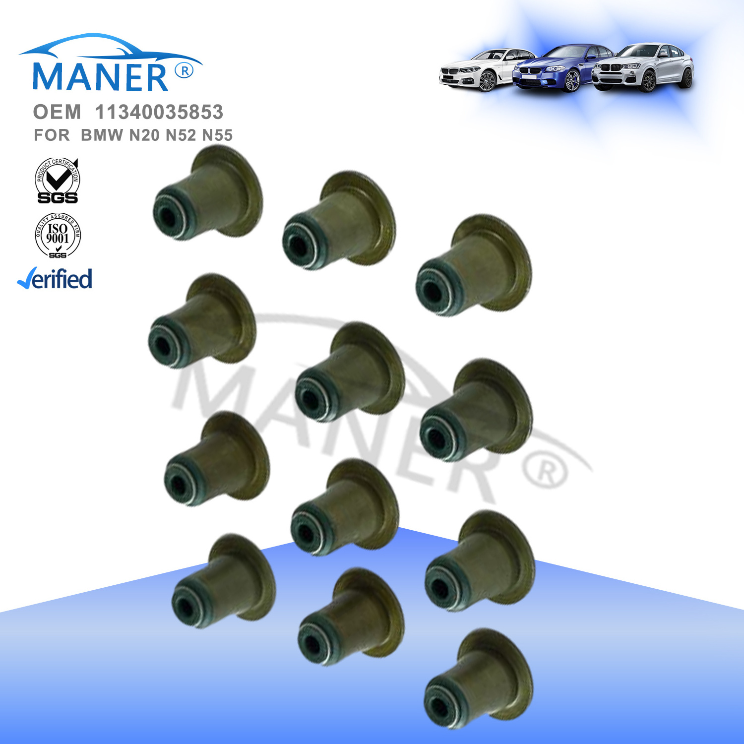 MANER Popular Auto Engine Parts Valve Stem Seal 11340035853 11340034069 for BMW N52 N54 N55 E60 E70 F25